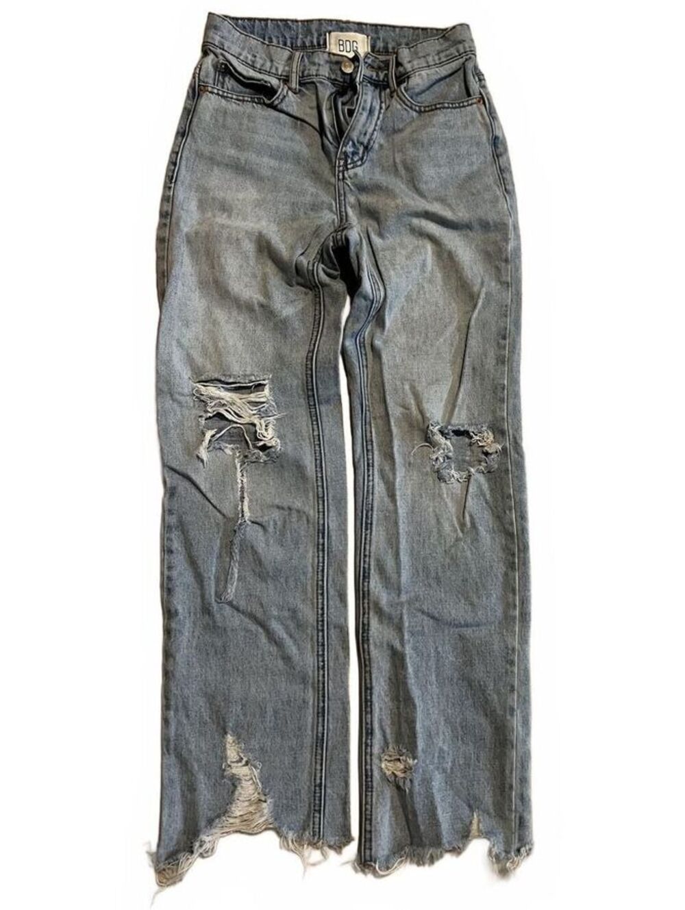 Bongo light wash distressed skinny jeans